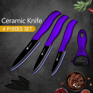 Ceramic Knife Set 3" 4" 5" inch Plus Free Peeler