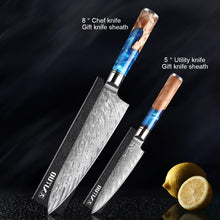 Load image into Gallery viewer, Damascus Steel VG10 Chef Knife Sets
