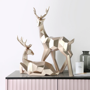 Two Deers Resin Art Sculpture Home Decor