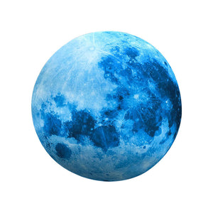 Glow In The Dark Luminous Blue Moon 3D Wall Stickers