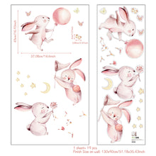 Load image into Gallery viewer, Fun Loving Bunnies Removable Nursery Wall Stickers
