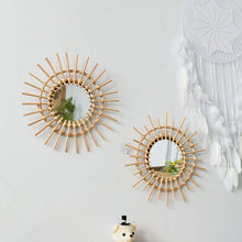 Load image into Gallery viewer, 2 Pcs Set Handmade Rattan Mirrors
