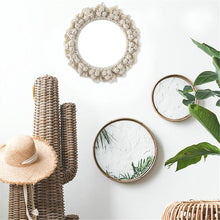 Load image into Gallery viewer, Round Makeup Mirror With Macrame
