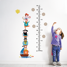 Load image into Gallery viewer, Growth Chart Wall Stickers - Pirates
