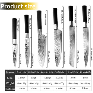 Silver High Carbon Stainless Steel Knife Set