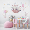 Bunnies On Umbrella Removable Wall Stickers