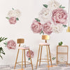 Pretty Pink and White Floral Wall Decals
