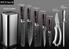 Load image into Gallery viewer, 6-8 Pcs Stainless Steel Knife Set In Block
