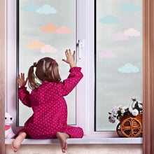 Load image into Gallery viewer, Colorful Cloud, Rain and Trees Wall Decals For Kids
