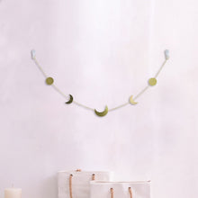 Load image into Gallery viewer, Metal/Wooden Round Piece Sun Moon Shape Hanging Decoration Photo Wall Hanging Decoration
