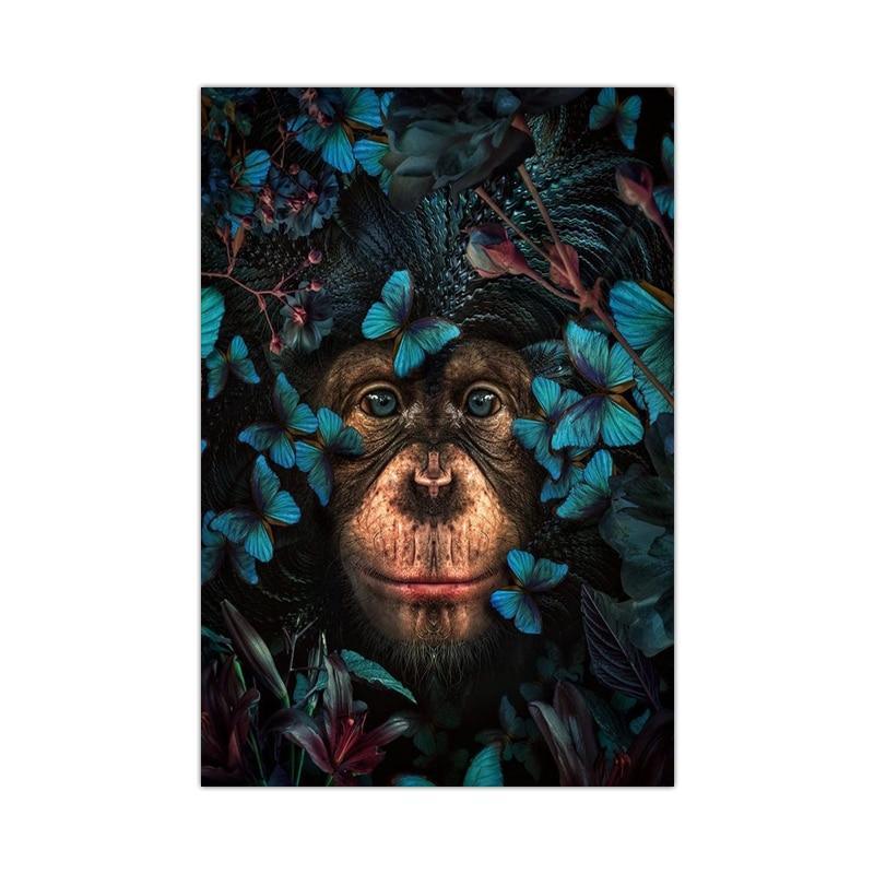 Animal And Floral Abstract Canvas Prints (60x90cm) - Decor Home