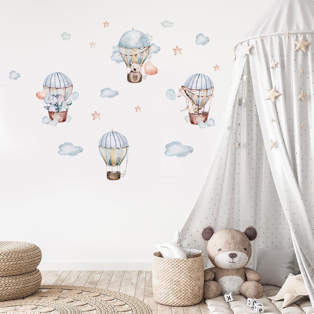 On Hot Air Balloons Wall Stickers