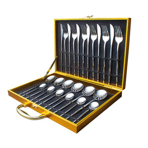 Silver Cutlery Set Gift Box (24 Piece)