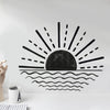 Minimalist Sun And Waves Wall Sticker