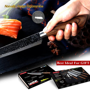 6 Pcs Stainless Steel Kitchen Knives Scissor Peeler Set Gift Box