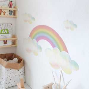 Removable Eco-friendly Floral Rainbow Wall Decals for Kids Decor