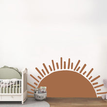 Load image into Gallery viewer, Boho Half Sun Removable Nursery Wall Sticker
