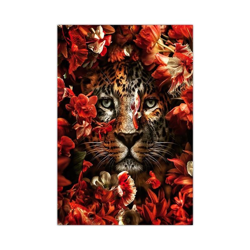 Animal And Floral Abstract Canvas Prints (60x90cm) - Decor Home