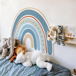Blue Rainbow Elements Wall Decals for Kid's Wall Art