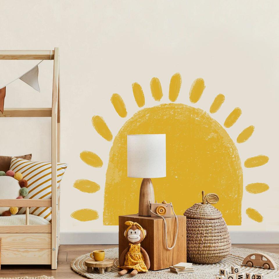 Spectacular Half Sun Peel And Stick Wall Sticker - Decor Home