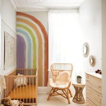 Load image into Gallery viewer, Watercolor Waterproof Pre-peeled Half Rainbow Mural
