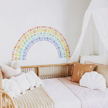Load image into Gallery viewer, Watercolour Polka Dots Rainbow Wall Stickers
