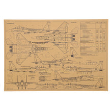 Load image into Gallery viewer, Fighter Jet Series Wall Art Kraft Paper Poster (50x35cm)
