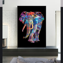 Load image into Gallery viewer, Vivid Abstract Elephant Canvas Print Wall Art
