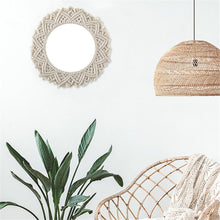 Load image into Gallery viewer, Round Makeup Mirror With Macrame
