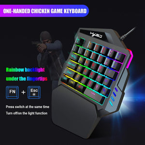 One-Handed Keyboard And Mouse Gaming Combo