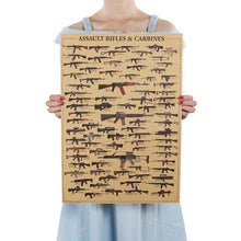 Load image into Gallery viewer, Most Famous Rifles List - Kraft Paper Wall Art Print (51x35.5cm)
