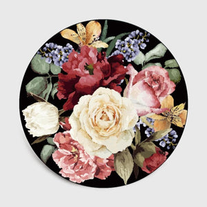 Vibrant Floral Round Rugs