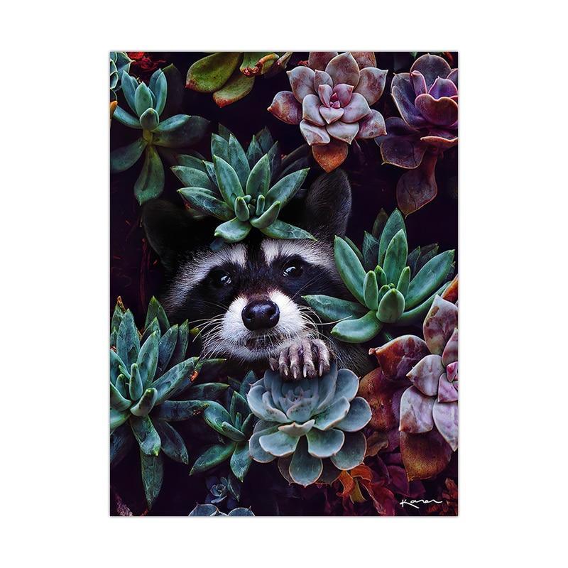 Animal And Floral Abstract Canvas Prints (60x90cm) - Decor Home