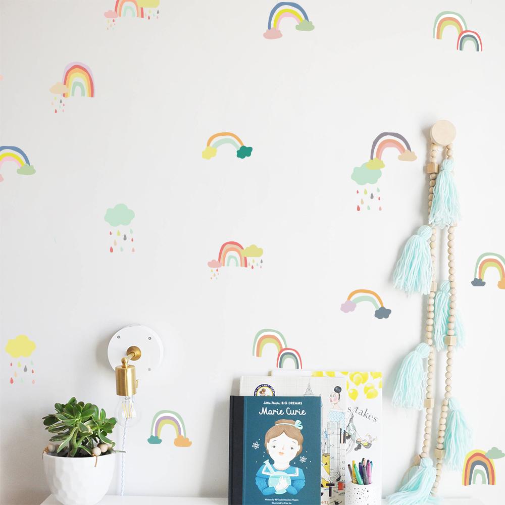 Colorful Rainbow Wall Stickers for Kids Room