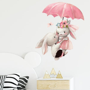 Cute Bunny Lovers Wall Decals