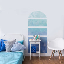 Load image into Gallery viewer, Gradient Blue Arch Wall Decals For Nursery
