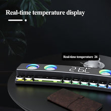 Load image into Gallery viewer, Black Bluetooth Wireless Speaker FM Clock for Gaming Computer Alarm
