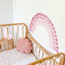 Load image into Gallery viewer, Pink Watercolour Polka Dots Rainbow Wall Stickers
