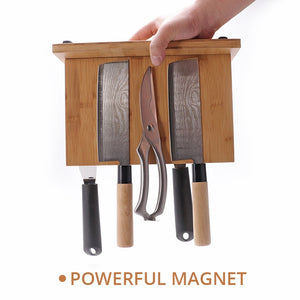 Magnetic Knife Holder Bamboo Wood