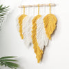 Handwoven Feather Wall Hanging Macrame