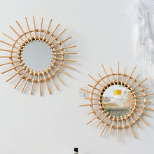 Load image into Gallery viewer, 2 Pcs Set Handmade Rattan Mirrors
