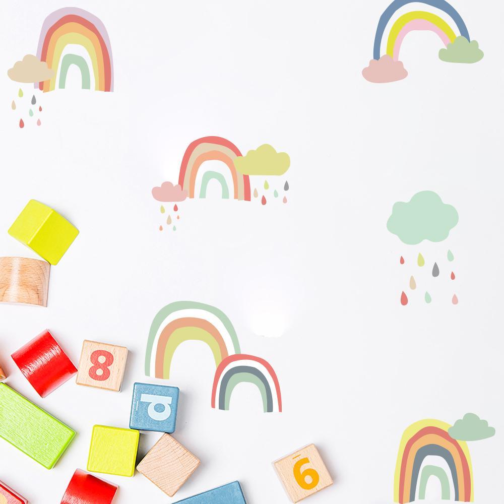 Vivid Rainbow Wall Decals for Nursery Decor - Decor Home