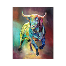 Load image into Gallery viewer, Abstract Colorful Bull Canvas Paintings Animal Wall Art Prints Poster Living Room Decorative Paintings On The Wall Home Decor - Fansee Australia

