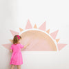 Pink Watercolour Half Sun Removable Wall Sticker