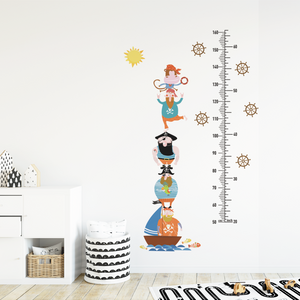 Growth Chart Wall Stickers - Pirates