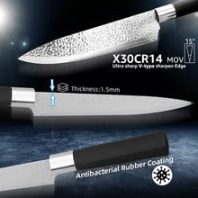Load image into Gallery viewer, Silver High Carbon Stainless Steel Knife Set
