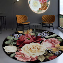 Load image into Gallery viewer, Vibrant Floral Round Rugs
