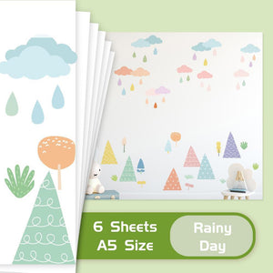 Wall Stickers With Nature - Cloud, Rain and Trees