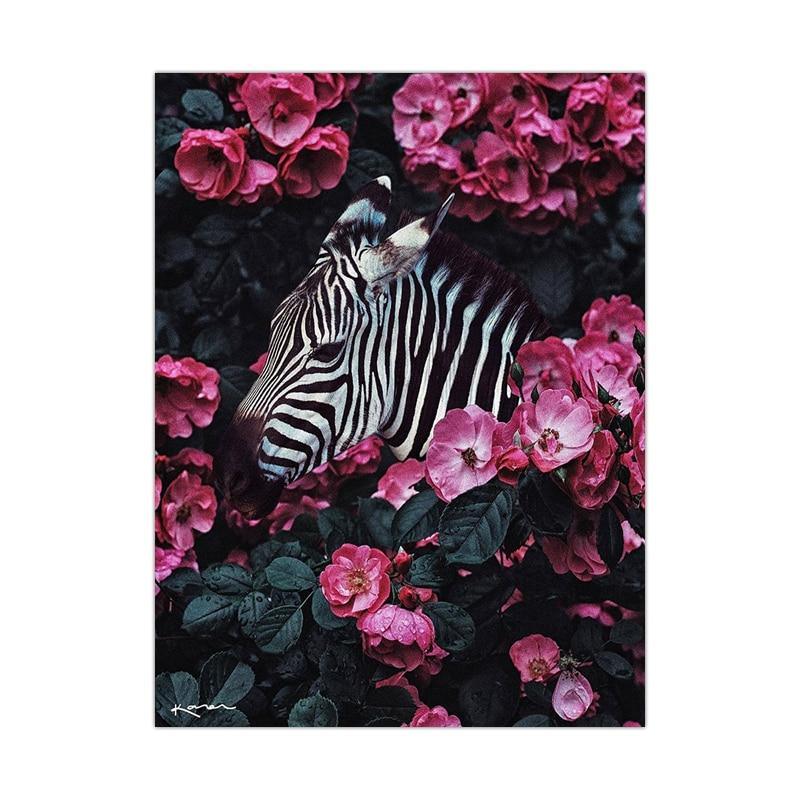 Animal And Floral Abstract Canvas Prints (60x90cm) - Decor Home