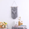 Grey Handwoven Macrame Wall Hanging with Tassels
